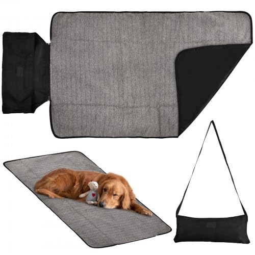 volumoon Hundedecke, Haustierdecke Schlafmatte, Waschbar Fleecedecke, Tragbare Überwurfdecke für Haustiere, Oxford-Gewebe mit Aufbewahrungstasche, Fleecedecke für Draußen, Camping 70 x 100 cm