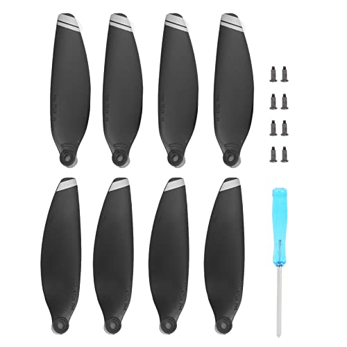 Yosoo Propeller für Drohne, 2 Paar Propeller Ersatzteile Ersatzteil Drohnenzubehör Passend für Mini 2 (Silberkante)