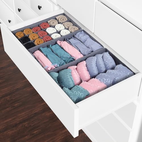 LAJIAKE 9er set Schubladen Organizer Kleidung für MALM Kommode Faltbare Waschbar Aufbewahrungsbox für Socken, BH, Unterwäsche