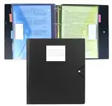 Dokumententasche A4 zum Abheften,Recycling Mappen Ordnersystem mit Ringordner mit 12er Dokumentenmappe Breit A4 Ringbuchordner für Ordner Organizer,Wasserdicht Aktenordner Organizer (mit Haftmarker)