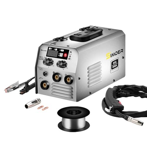 Fülldraht Schweißgerät ohne Gas SSIMDER 140A 2 in 1 MIG MMA Schweißgerät mit Fülldraht, Elektroden Schweißgerät IGBT Inverter MIG Schweißgerät Geeignet für Farm Repair Home DIY Autoreparatur