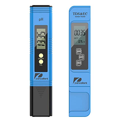 Wasserqualitätstest Meter Pancellent TDS PH EC Temperatur 4 in 1 Set für Hydrokultur, Aquarien, Trinkwasser, RO-System, Fischteich und Schwimmbad