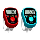 BSTCAR 2 Stück Fingerzähler, Digitale Elektronische LED-Fingerzähler, für Muslimisches Gebet, Docks, Islamische Geschenke, Busbahnhöfe Und Schule, Zufällige Farbe