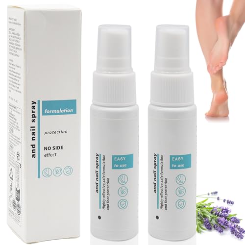 Fußpilz Spray, 2 Pcs Foot and Nail Spray, Spray Nagelpilz, Fuß Nagelspray, Fußspray zur Nagelreparatur Geruchsbekämpfung, Foot Spray Nail Repair Odor, Nagelpilz Spray Fußpflegeprodukte Spray