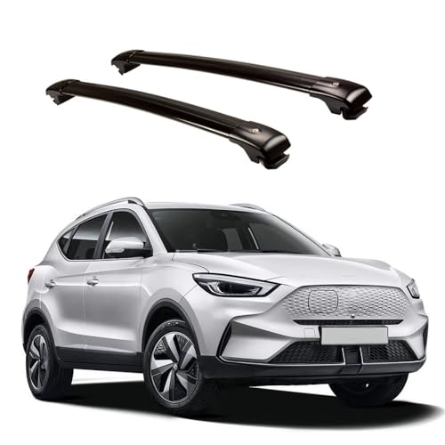 FTAPACCE 2 x Querstangen-Querstangen, passend für MG ZS EV EZS 2017–2023 Ladungsträger, erhöhte Dachrelingträger (schwarz)