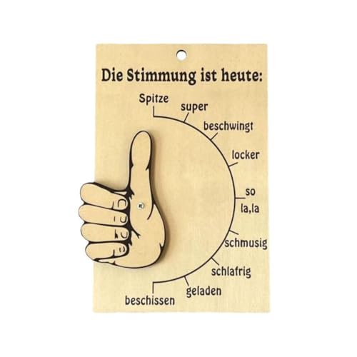 Lustiges Stimmungsbarometer, hölzernes Stimmungsbarometer, emotionale Interaktion, Ornament, zum Ausdruck der humorvollen Pressu-Barometrie