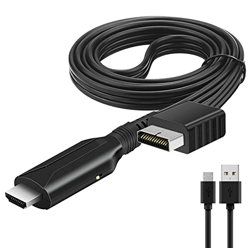 PS2 zu HDMI Adapterkabel, 100cm/39.3in HDMI Kabel für PS1 PS2 Spielkonsole Videokonverterkabel, Plug and Play, Ausgabe von Sound und Video