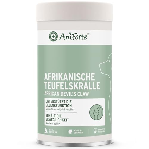AniForte Afrikanische Teufelskralle für Hunde & Katzen 500g - Teufelskrallen Pulver für Sehnen & Bänder, Gelenkpulver zur Unterstützung der Beweglichkeit & Gelenkfunktion