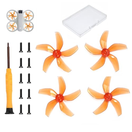 2 Paar Geräuscharme Propeller Kompatibel für DJI NEO, Propeller Leise für DJI NEO, Sicher Mehrfarbig Erhältlich Geräuscharm Schnellspanner Robustes Drohnen Zubehör, Propeller Ersatz Flügel, Orange