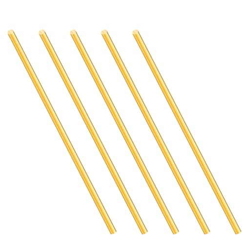 iMeistek 2mm Messingstab,150mm Länge Messing Massiver Runde für DIY-Handwerk (5PCS)