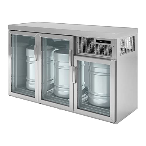 GGM Gastro | BGKDC3 | Fasskühler - 3x50 L Fässer - 1600x600mm - mit 3 Glastüren