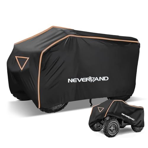 NEVERLAND Quad Abdeckplane ATV Abdeckung, 256x110x120cm 420D Wasserdicht Innen und Außen Verwendbar Abdeckung für Quad Cover mit Winddichte Schnalle Schneesicher Hagelsicher Staubdicht Quadplane XXXL