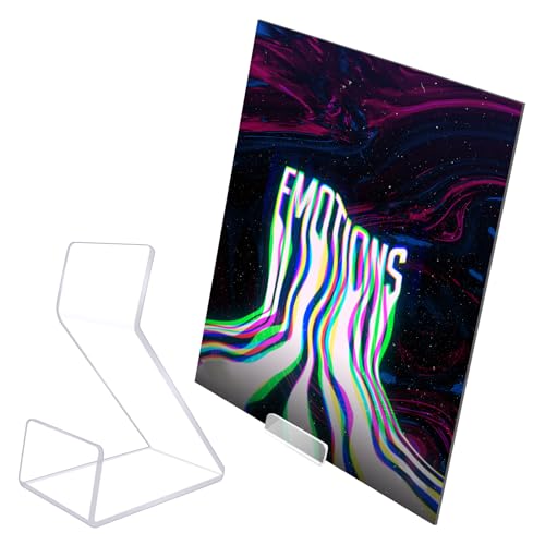 AIHSUMC Schallplattenregal, 3 Stück LP Aufsteller, Vinyl Display aus Acryl, Schallplatten Ständer, Schallplatten Zubehör und Vinyl Regal, Record Halter für Platten und Fotos, Desktop-Dekoration
