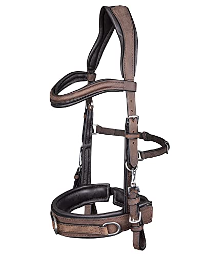 WALDHAUSEN Lederkappzaum, anatomic, braun, VB, VB, braun