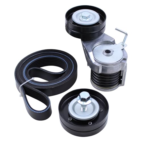 Keilrippenriemensatz Keilrippenriemen Spanner Umlenkrolle Riemenspanner Spannrolle Spannarm Keilriemensatz für Bora Golf 4 für Octavia 1U Leon 1M Toledo 1M 1.4 16V 1.6 16V