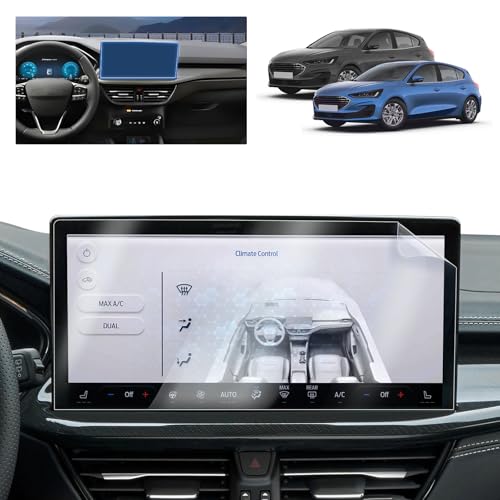 BSTW Kompatibel mit Ford Focus MK4.5 2022-2025 & Ford Kuga MK3 2024-2025 Navigation Schutzfolie 13,2 Zoll Ford SYNC 4 Nano Displayschutzfolie 6H Kratzfest [2 Stück]