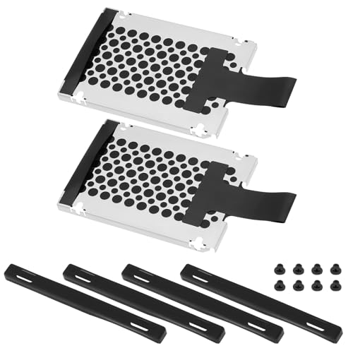 ECSiNG 2 Satz 7-mm-Laptop-SATA-Festplattenhalterung mit Gummi-Führungsschiene SSD-Halterung Kompatibel mit ThinkPad X220 X220i X220T X230 X230i X230T T430 T420 T420s T430s