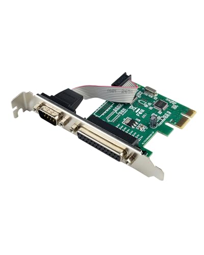 S SIENOC DB25 Parallel Port LPT Printer DB9 RS232 zu to PCI-E PCI Express Card Adapter Converter WCH Chipsatz