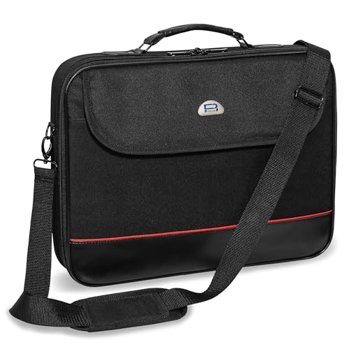 Pedea Laptoptasche Trendline Notebook-Tasche bis 18,4 Zoll (50 cm) Umhängetasche mit Schultergurt, Schwarz