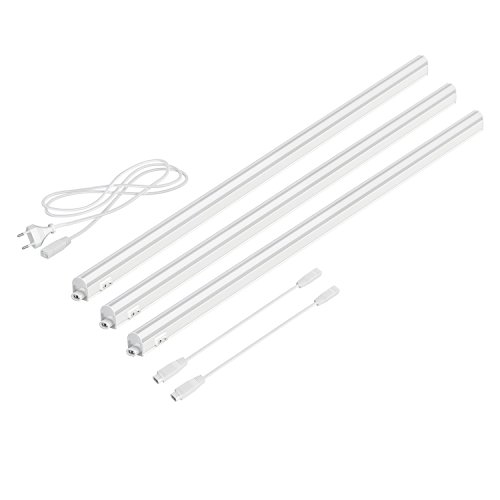 parlat LED Unterbau-Leuchten Rigel, je 87,3cm, 40cm Kabel, je 1118lm, weiß, 3er Set
