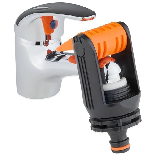 Quantum Garden Wasserhahn-Adapter für Mischbatterie Küche Garten Schlauch Verbinder Fitting-BL