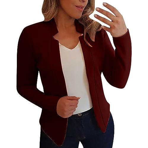 Generisch B Ware Retouren, Jacke Damen Sale, Damen Blazersportlich Elegant Kleiner Anzug Für Und Winter Langärmelig Einfarbig Strickjacke Jacke Anzug Mantel Schwarz Damen Elegant, Outlet Angebote
