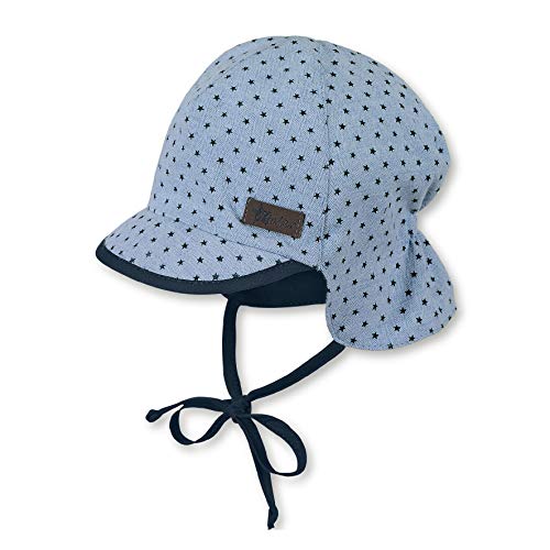 Sterntaler Baby - Jungen Schirmmütze Mit Nackenschutz 1601931 Sonnenhut, Blau (Himmel 325), 45 EU