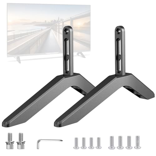Tisch TV Standbasis,TV Stand Legs Legs,TV Stand Mount,Standfuß Fernseher,Fernsehständer Verstellbarer Ständer TV Beine Ersatzständer, Stabile Stützbasisfüße Für Wohnzimmer Oder Schlafzimmer