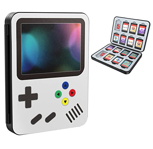 HEIYING Spielkarten Aufbewahrungsbox für Nintendo Switch & Lite & OLED, Benutzerdefiniertes Muster Game Cards Aufbewahrungsbox mit 16 Game Card Slots und 16 Micro SD Card Slots