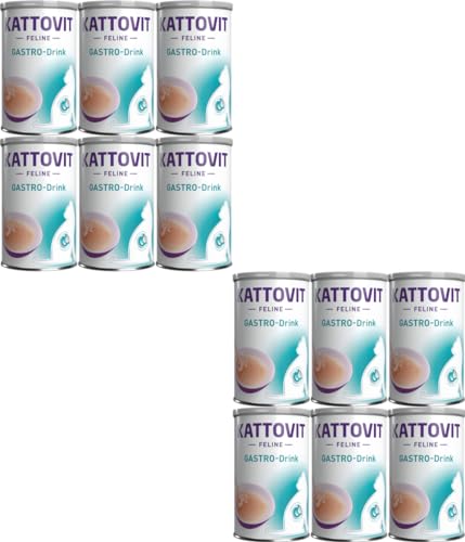 Kattovit Feline Gastro Drink 12 x 135ml | mit erhöhten Elektrolytgehalt und feinsten Fleischstückchen | bei gastrointestinalen Störungen