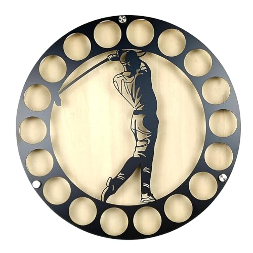 Golfball-Vitrine, Golfball-Vitrine, stilvolle Golfball-Halterung, kreative Wandhalterung, rundes Golfball-Display, Golfballregal für Wohnzimmer