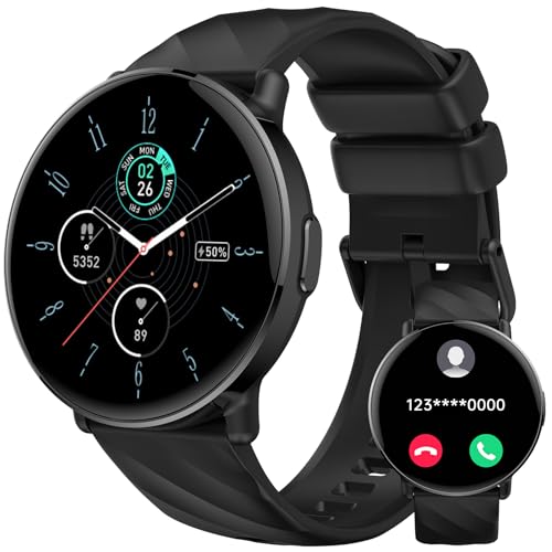 Smartwatch Damen Herren, 1,39" HD Display Smart Watch mit Bluetooth Anrufe, Herzfrequenz SpO2 Schlafmonitor Schrittzähler, 112+ Sportmodi Fitness Tracker, IP68 Wasserdicht Sport Uhr, für Android iOS