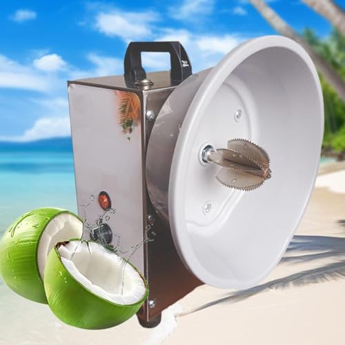 150W Kommerzielle Kokosnussreibe, Kokosnussreibe Maschine, 3 Geschwindigkeiten Einstellbar, Mit 1 Klinge Staubschutz, Rutschfester Griff, Stoßfeste Fußpads, Für Kokosnuss Verarbeitung Shop, Restaurant
