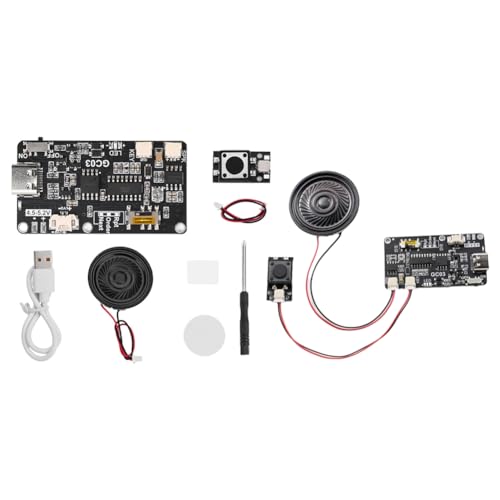 Vocdikficy Aufnahmefähiges Soundmodul mit MP3-Download Type-C für Geschenkschachtel, Weihnachts- oder Geburtstagskarte, Musikcover oder Wanddekoration