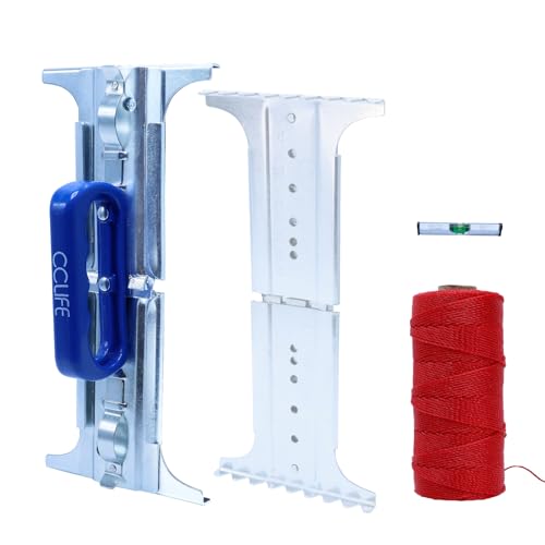 CCLIFE Fliesenheber Set Plattenheber Tragegriff 30-50cm Wasserwaagen und Maurerschnur für Maurerarbeiten und Pflaster-Arbeiten