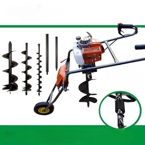 Erdbohrer für Handbohrer, Erdbohrer, 82 cc, 100, 200, 300 mm, Bohrer, 10,2 cm, 20,3 cm, 30,5 cm, austauschbare Klingen mit Rad
