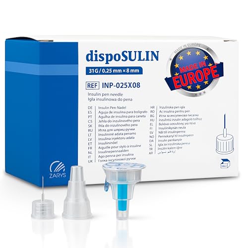 Sterile Einweg-Nadeln 31G (0,25 mm x 8 mm) - 100 Stück Mit Schutzfolie Für Labor, Industrie, Kosmetik, Lebensmittelherstellung, Epoxidharz, Parfüm, Schmierstoffe, Dichtstoffe