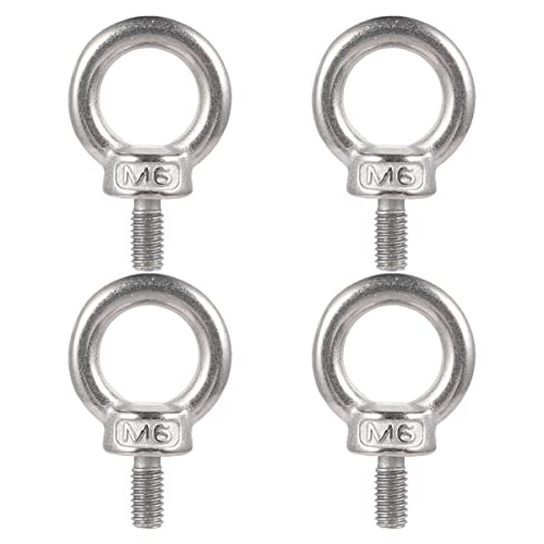 JEWEDECO 4 Stück Edelstahl Heberingschrauben Augenschrauben Stabile Ringhaken Für Boote Rostfrei Ideal Für Outdoor Anwendungen Sichere Befestigungslösungen Für Hängematten Und Mehr