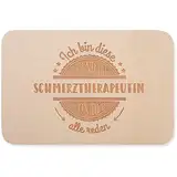 JUNIWORDS Frühstücksbrettchen, Ich bin diese legendäre Schmerztherapeutin, von der alle reden, Holzbrett Frühstücksbrett Holzbrettchen (5067172)