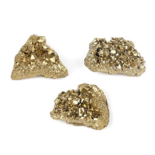 Namvo 2pcs natürliche Pyrit Stein und Mineralien natürlichen Kristall Quarzstein für Wahrsagerei Chakra Energie Heilsteine