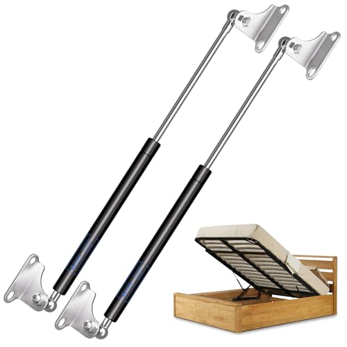 ARANA 500MM 445N/45KG Gasdruckfeder Struts Shocks, L-Typ Gasfeder Gasdruckdämpfer Hydraulisch Halterung Für Wohnmobilbett Camper Lkw Boot Wohnmobilfenster Schwer Kiste Deckel Abdeckung, 2 Stück