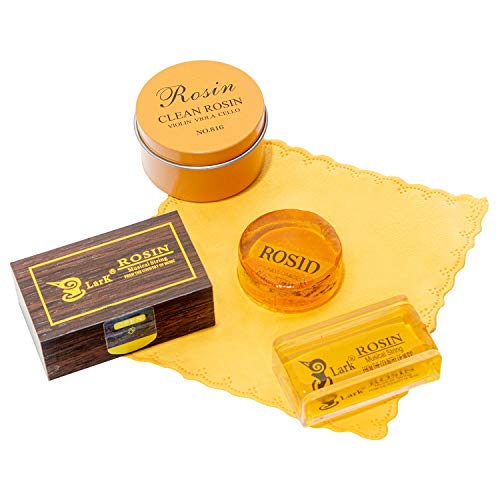 Fansjoy 2 Stück Kolophonium, Natürliches Kolophonium Geige mit Fall, Staubarmes Rosin für Violine, Viola, Cello Bögen