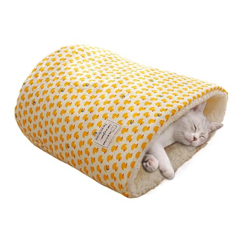 Cat Sleeping Bag Bed, Round Barrel-Shaped Cat Nest, Winter Pet Sack, Soft Warm Cat Bed, Outdoor Kitten Nest, Deep Sleep Cat Sack, Cozy Pet Sleeping Bag, Small Animal Nest, Cat Bed for Winter,