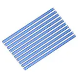 PATIKIL 8-Zoll-Glastuben, 10er-Pack Borosilikat-Langglasrohre Glasbläserrohre Industrieglasröhren für Glasfertigung DIY, Blau