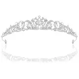 Krone Damen Hochzeit, Prinzessin Tiara Damen, Prinzessin Tiara Kristall Krone, Braut Tiaras Hochzeit Diadem Krones, Geeignet für Hochzeitens, Verlobungen, Geburtstagsfeiern, Tanzveranstaltungen/B