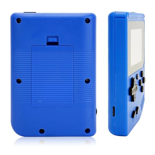 Gohytal Retro Handheld-Konsole, 500 Klassische Spiele, TV-Ausgang, 3-Zoll-Display, 6-7 Stunden Akkulaufzeit, 2 Spieler, Blau, Retro-Design, Game Boy, Tastensteuerung