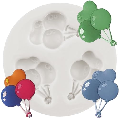 MINFEIDMS Ballon-Silikonformen Luftballon Fondant Schokoladenformen für Babyparty, Kuchendekoration, Cupcake-Topper, Blütenpaste, Süßigkeiten, Polymerton