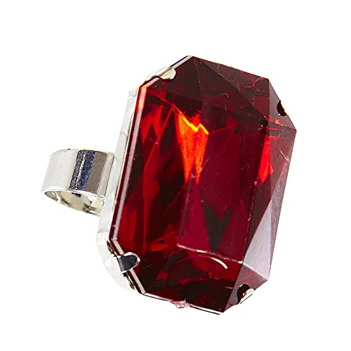 W WIDMANN MILANO Party Fashion 05853 - Ring mit Stein, Schmuck, Vampir, Halloween, Karneval, Mottoparty