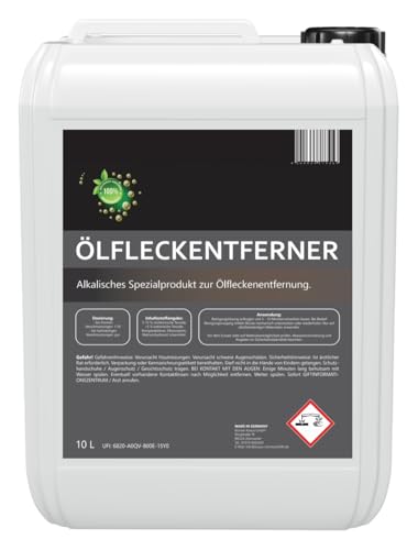10L Ölfleckenentferner für Pflastersteine, Asphalt etc. | wirksam gegen Öl- und Kraftstoffverschmutzungen | flüssiges Konzentrat