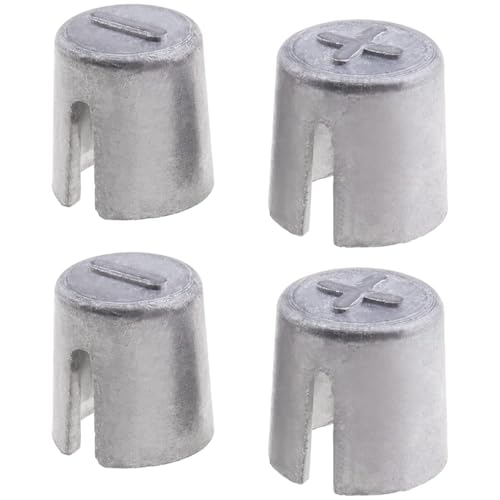 Batterieanschlusshülsen, Autobatterie Klemmen Konverter, Anschlussadapter Anodenkathodenhülsen, 4PCS Batteriehülsen Autobatterieklemmen Konverterpfostenadapter Metallmaterial Anodenkathodenhülsen